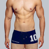 D.M Men's Swimming Trunks Low Waist Sexy Letter Printing Tether D.M UNDERWEAR